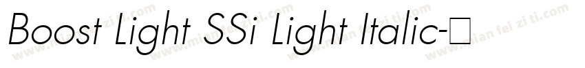 Boost Light SSi Light Italic字体转换